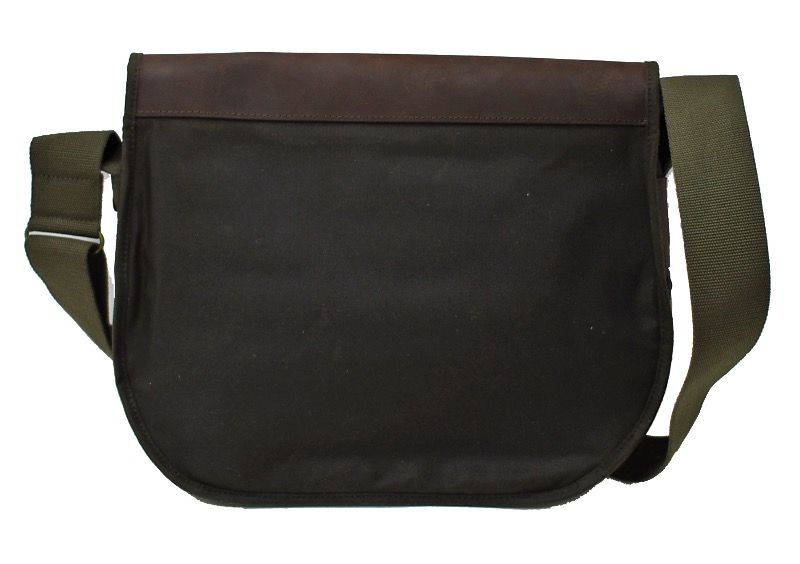 Barbour Wax Leather Tarras Bag Olive