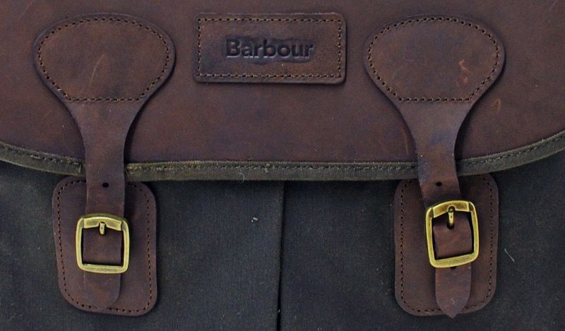 Barbour Wax Leather Tarras Bag Olive