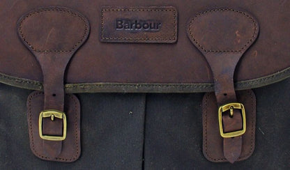 Barbour Wax Leather Tarras Bag Olive