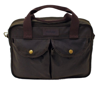 Barbour Waxed Longthorpe Laptop Bag Olive