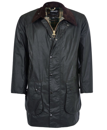Barbour Border Waxed Jacket Sage