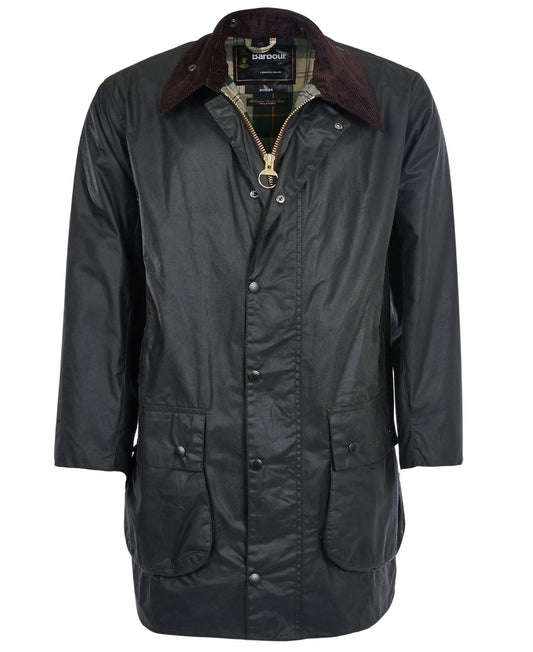 Barbour Border Waxed Jacket Sage
