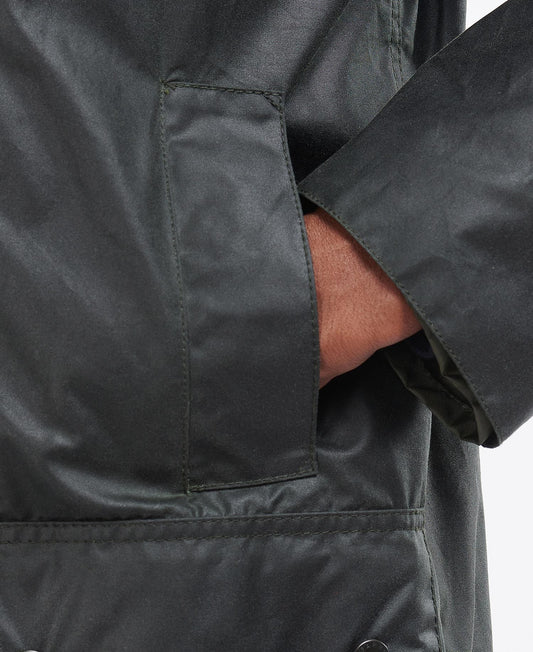 Barbour Border Waxed Jacket Sage