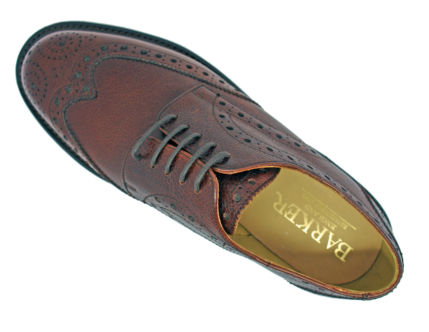 Barker Grassington Brogue Cherry Grain Leather