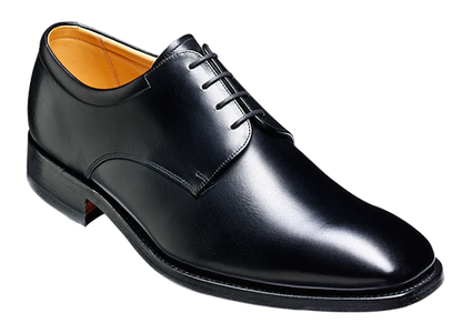 Barker Greenham Large Size Oxford Lace Up Shoe Black