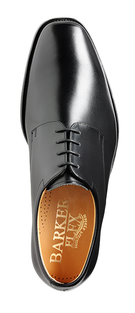 Barker Greenham Large Size Oxford Lace Up Shoe Black