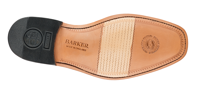 Barker Greenham Large Size Oxford Lace Up Shoe Black