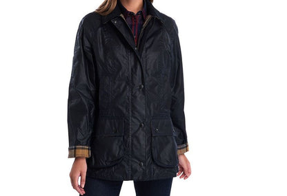 Barbour Beadnell Waxed Jacket Navy