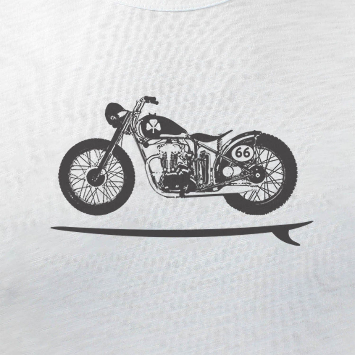 Tonn T Shirt Bike Board White