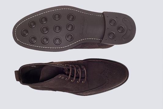 John White Bourton Suede Brogue Boot Brown
