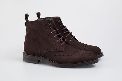 John White Bourton Suede Brogue Boot Brown