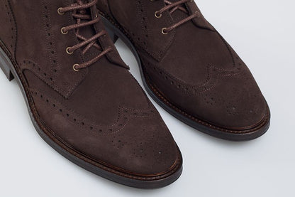 John White Bourton Suede Brogue Boot Brown