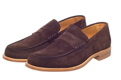 John White Allsop Suede Loafers Brown