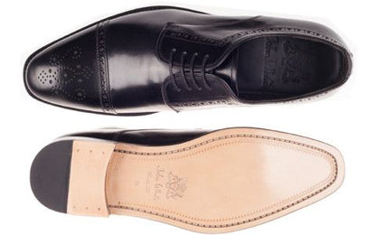 John White Charter Semi Brogue Black