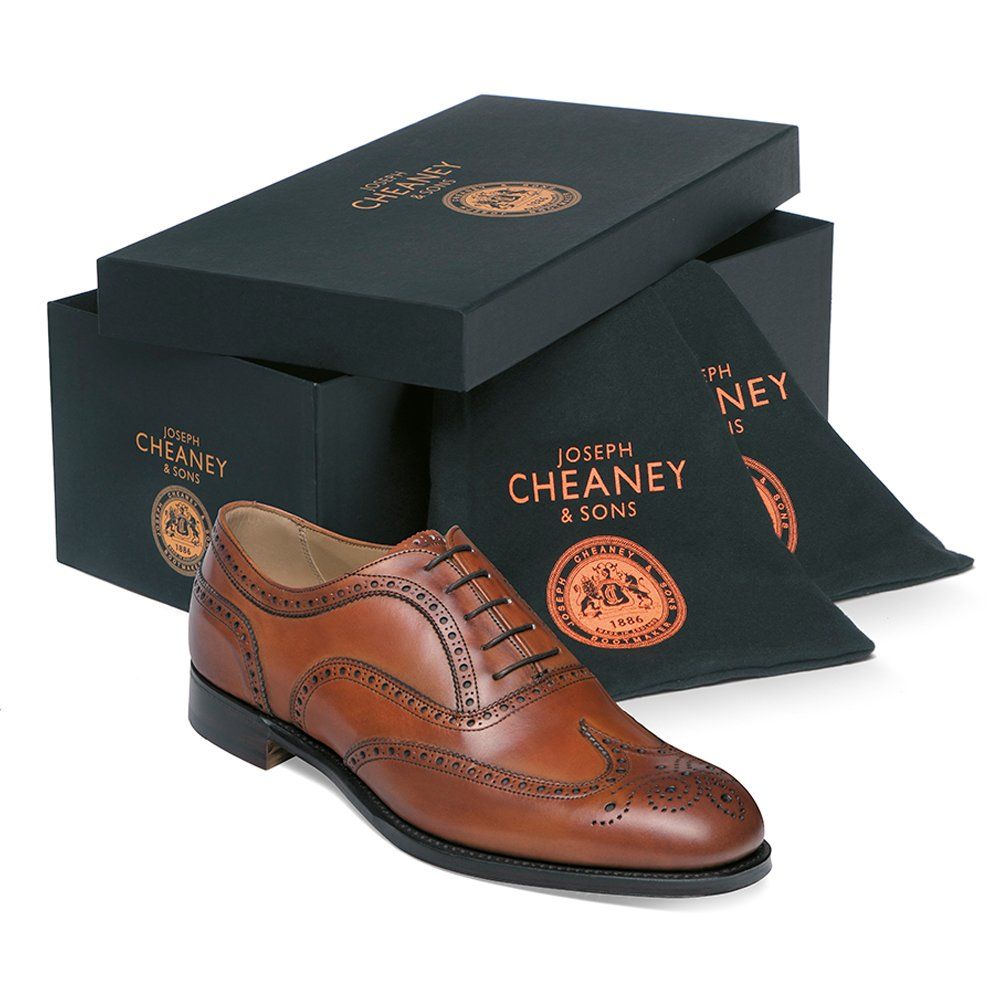 Joseph Cheaney Arthur III Brogue Dark Leaf Calf Leather
