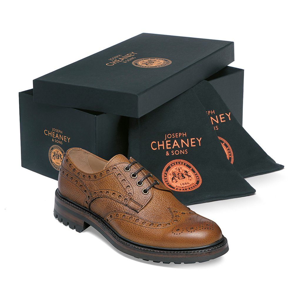 Joseph Cheaney Avon C Wingcap Country Brogue Almond Grain Leather