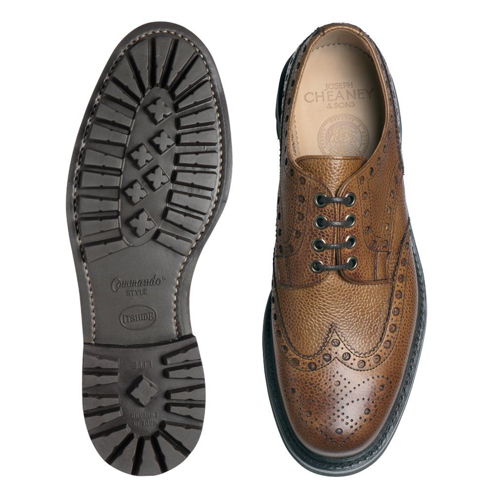 Joseph Cheaney Avon C Wingcap Country Brogue Almond Grain Leather