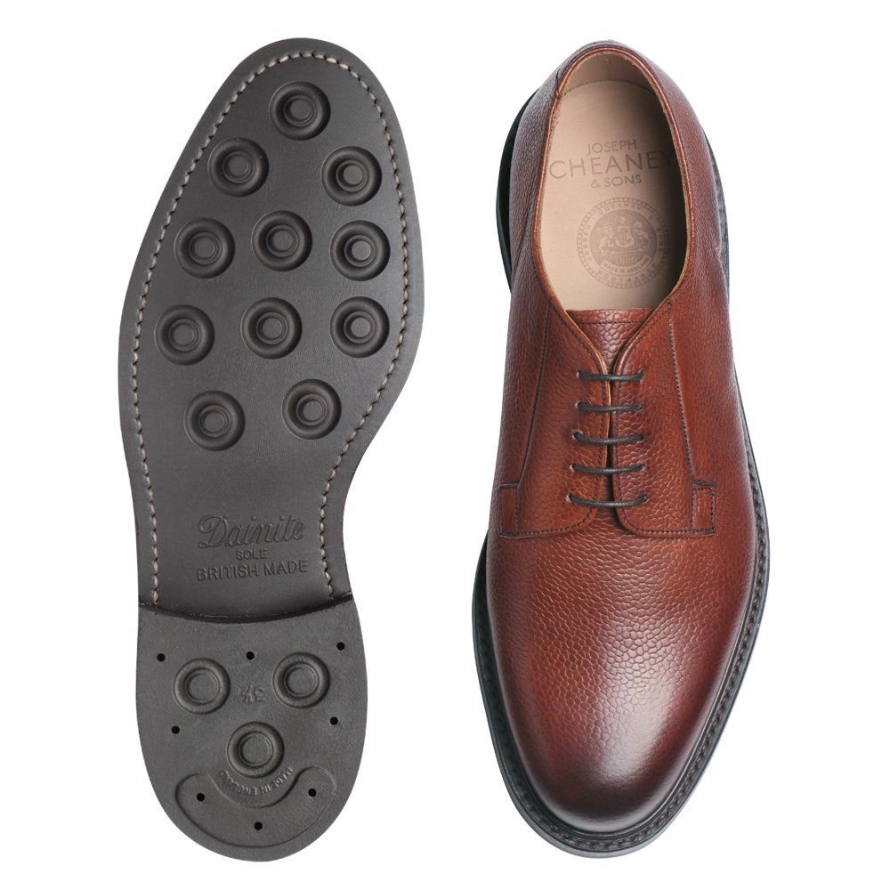 Joseph Cheaney Deal Derby Mahogany Grain Leather