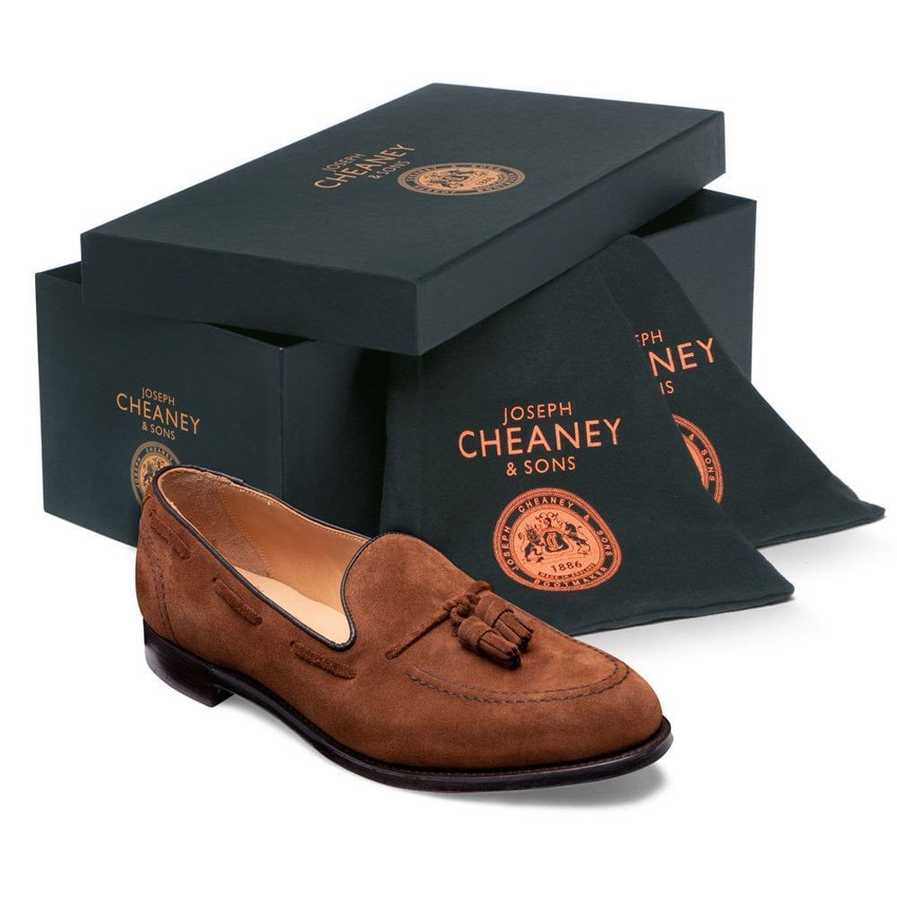 Joseph Cheaney Harry II Tassel Loafer Fox Suede