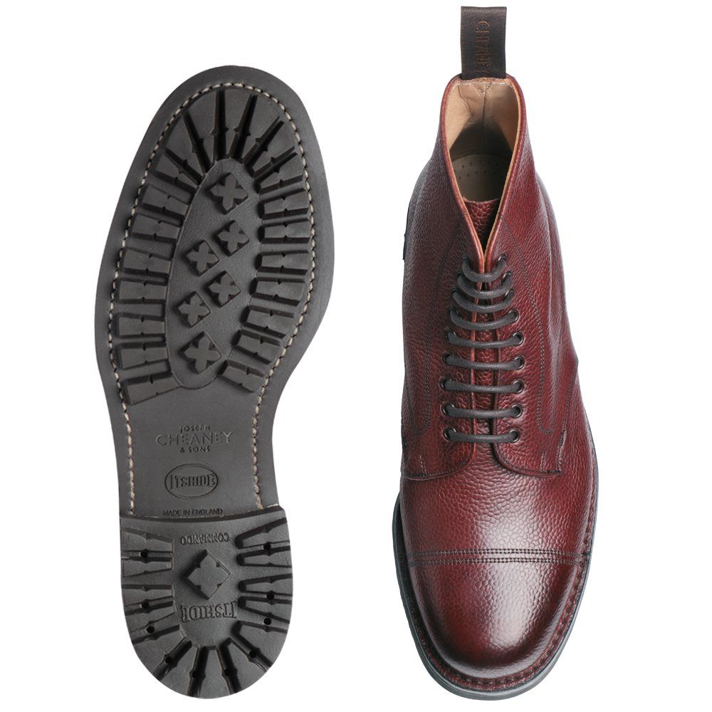 Joseph Cheaney Pennine II R Country Derby Boot Burgundy Grain Leather