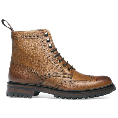 Joseph Cheaney Tweed C Wingcap Brogue Country Boot Almond Grain Leather