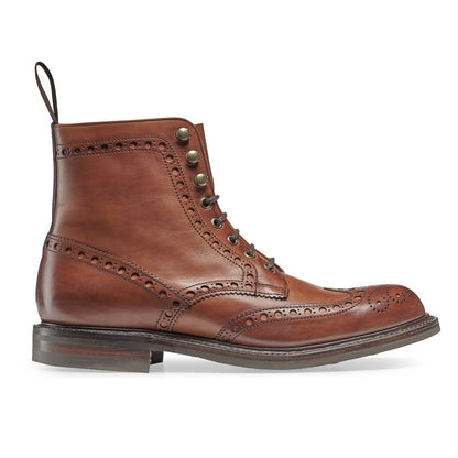 Joseph Cheaney Tweed R Wingcap Brogue Country Boot Dark Leaf Calf Leather