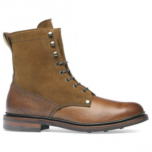 Cheaney Scott Fur Lined Maracca Suede Country Derby Boot Almond Grain