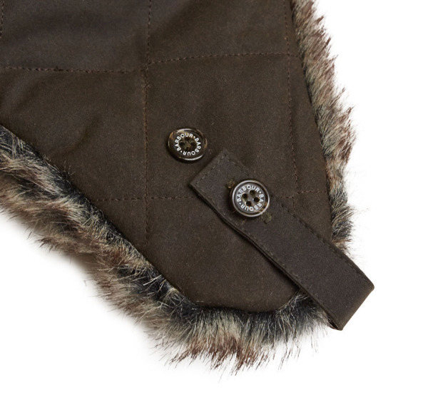 Barbour Wax Grasmere Trapper Hat Brown