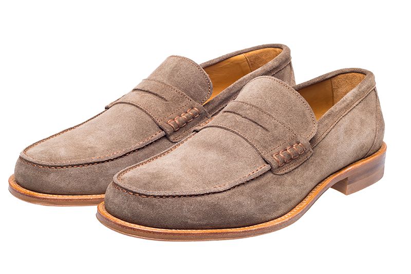 John White Allsop Suede Loafers Sand