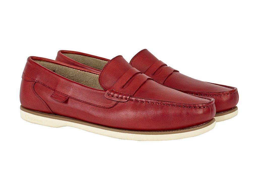 Chatham Faraday Deck Shoes Red