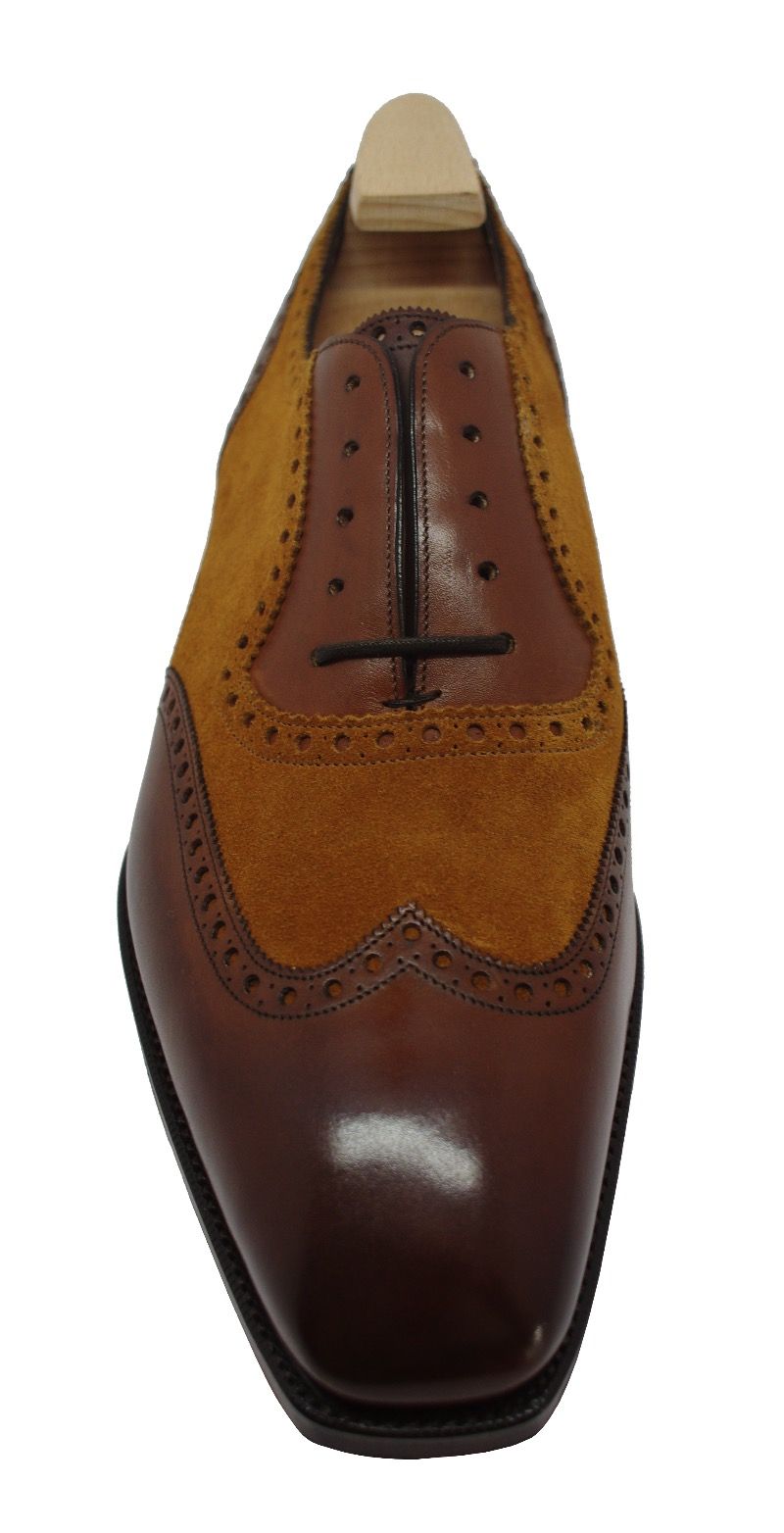 Gaziano Girling Astaire Shoes Vintage Cedar Calf Fox Suede