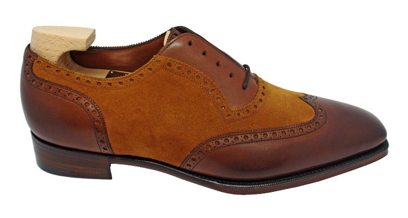 Gaziano Girling Astaire Shoes Vintage Cedar Calf Fox Suede