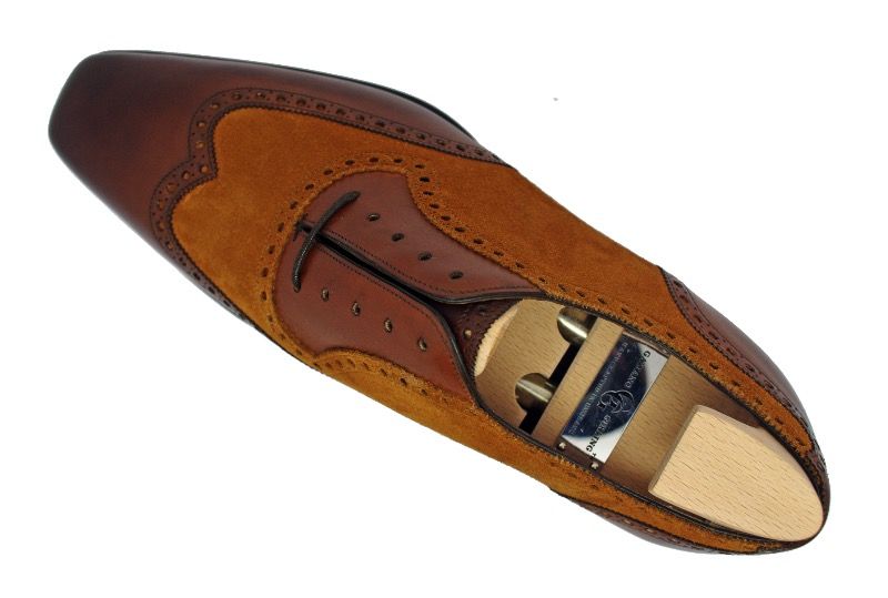 Gaziano Girling Astaire Shoes Vintage Cedar Calf Fox Suede