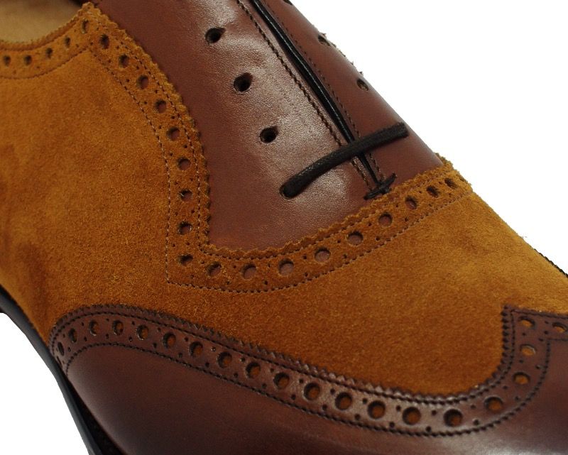 Gaziano Girling Astaire Shoes Vintage Cedar Calf Fox Suede