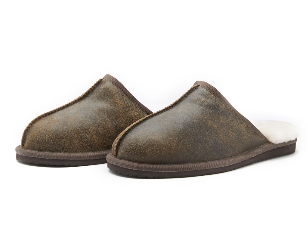Chatham Glen Sheepskin Mule Slipper Dark Brown