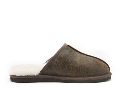 Chatham Glen Sheepskin Mule Slipper Dark Brown