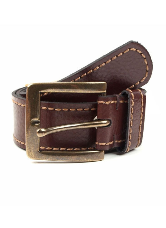 Dents Single Keeper Casual Leather Belt Brown