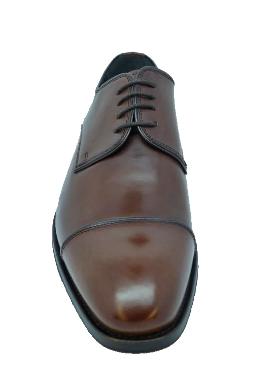 John White Finsbury Capped Derby Brown Calf