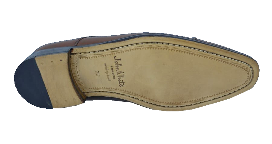 John White Finsbury Capped Derby Brown Calf