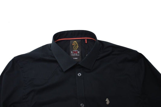 Luke Butchers Pencil Slim Shirt Black