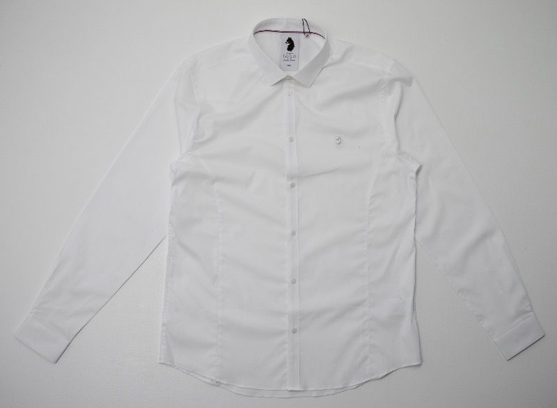 Luke Butchers Pencil Slim Shirt White