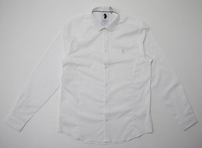 Luke Butchers Pencil Slim Shirt White