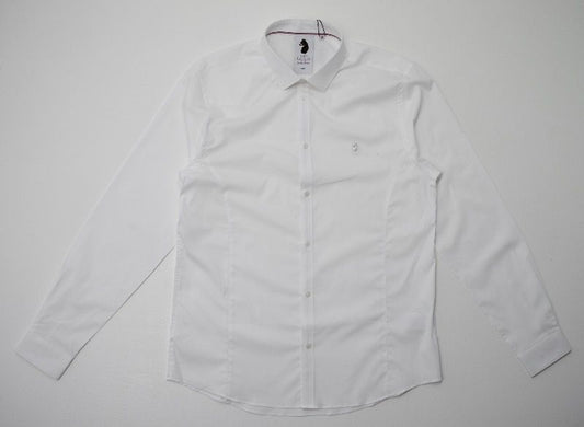Luke Butchers Pencil Slim Shirt White