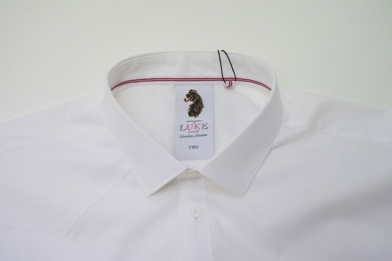 Luke Butchers Pencil Slim Shirt White
