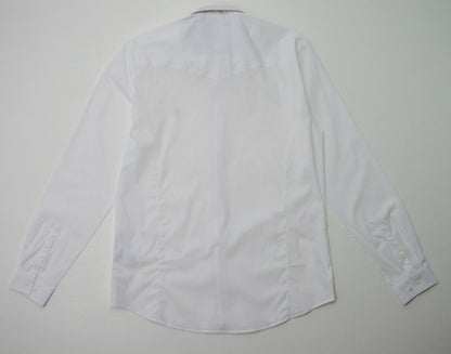Luke Butchers Pencil Slim Shirt White