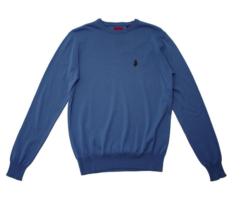 Luke Gerards Crew Neck Jumper Blue