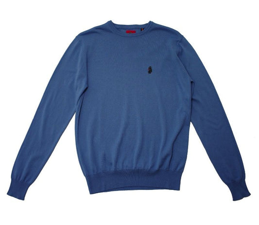 Luke Gerards Crew Neck Jumper Blue