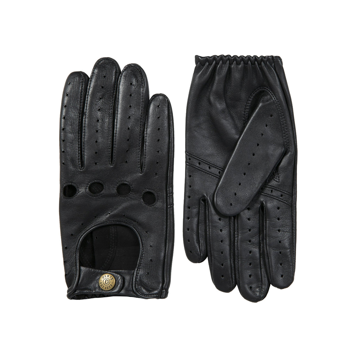Dents Hairsheep Leather Classic Driving Gloves Black