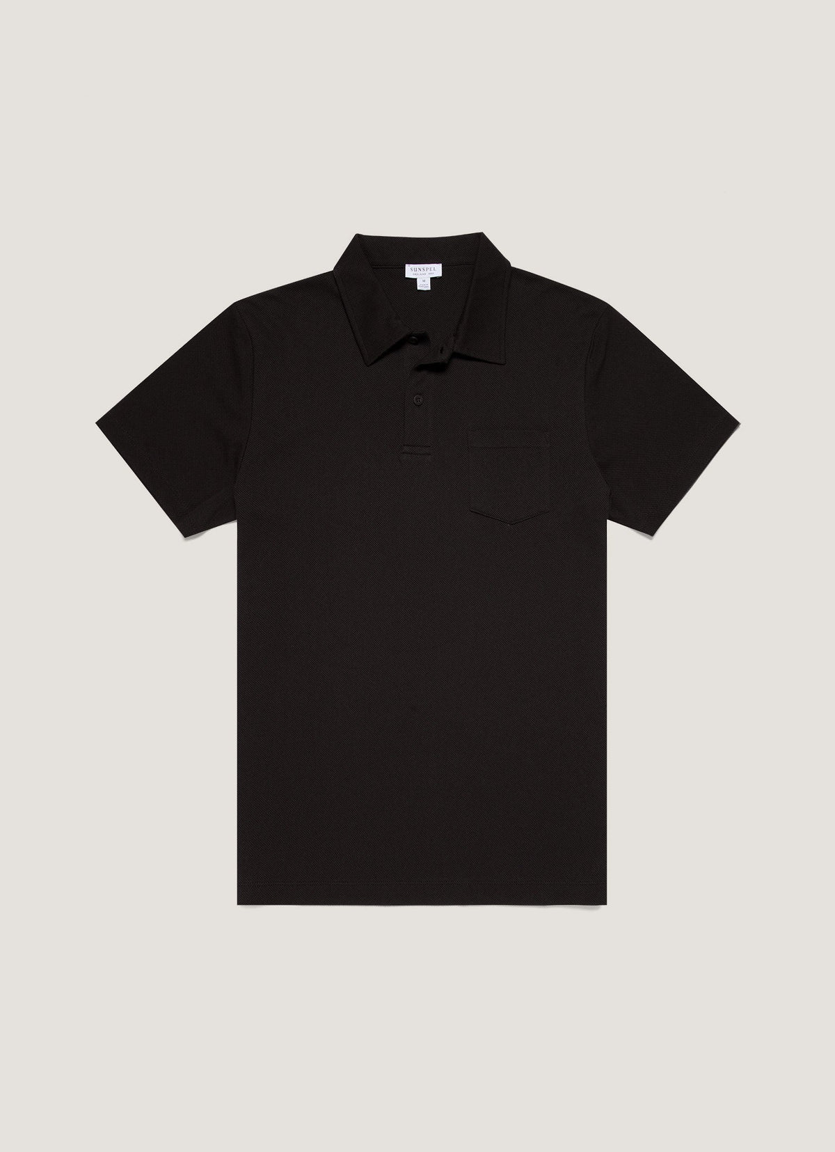 Sunspel Men's Riviera Polo Shirt in Black
