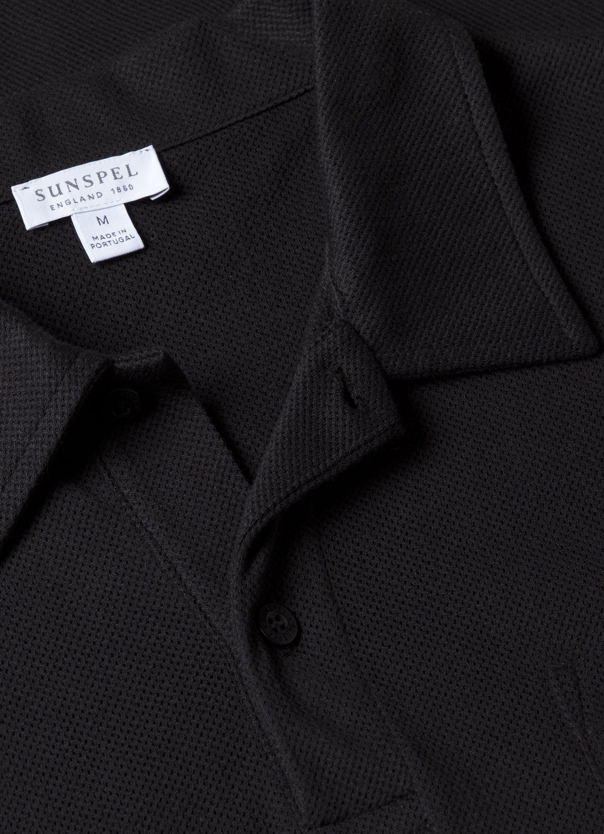 Sunspel Men's Riviera Polo Shirt in Black